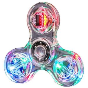 LED Light Crystal Fidget Spinner Toys for Kids 3 Years and Up, Light up Fidget Finger Toys, ADHD Stress and Anxiety Relief Hand Spinner Toys Multi-Color