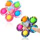 Pop It Fidget Spinners, Fidget Toy Pack Spinners for Boys and girls, Sensory Toys Tie Dye Simple Fidget Popper Pack, Pop Bubble Fidget Toy for ADHD Anxiety and Stress Relief Gift
